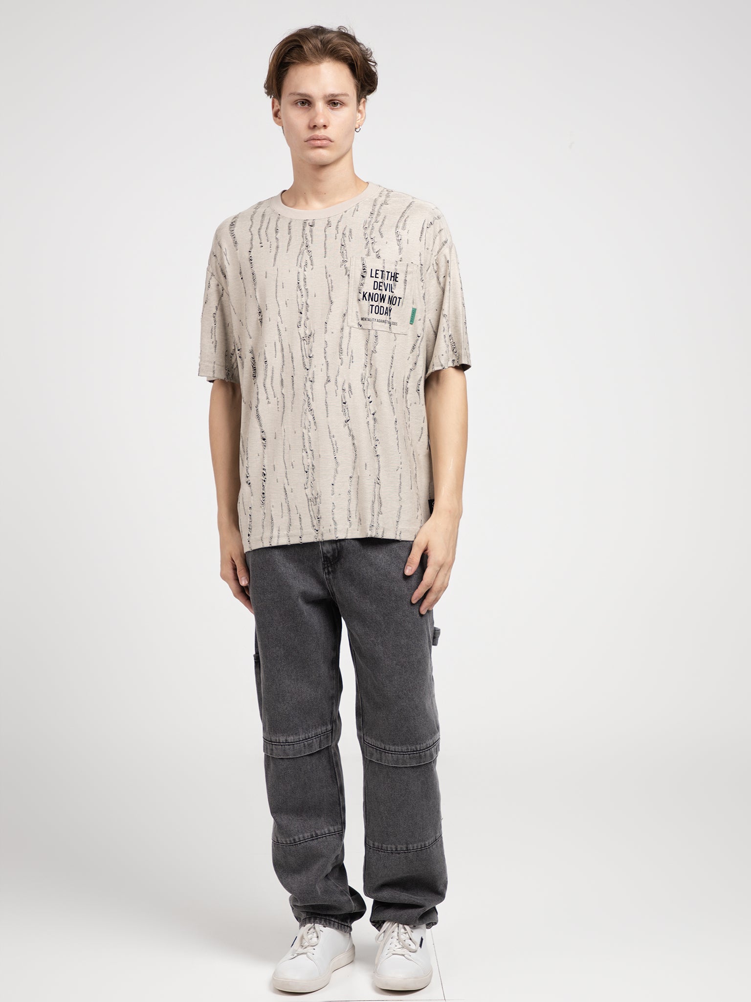 DEEDAT REVENANT Oversize Short Sleeve Tees - Beige