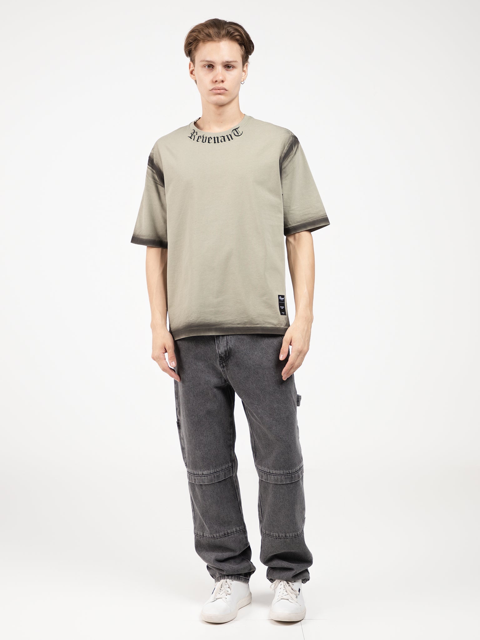 DEEDAT REVENANT Oversize Short Sleeve Tees - Bean Green