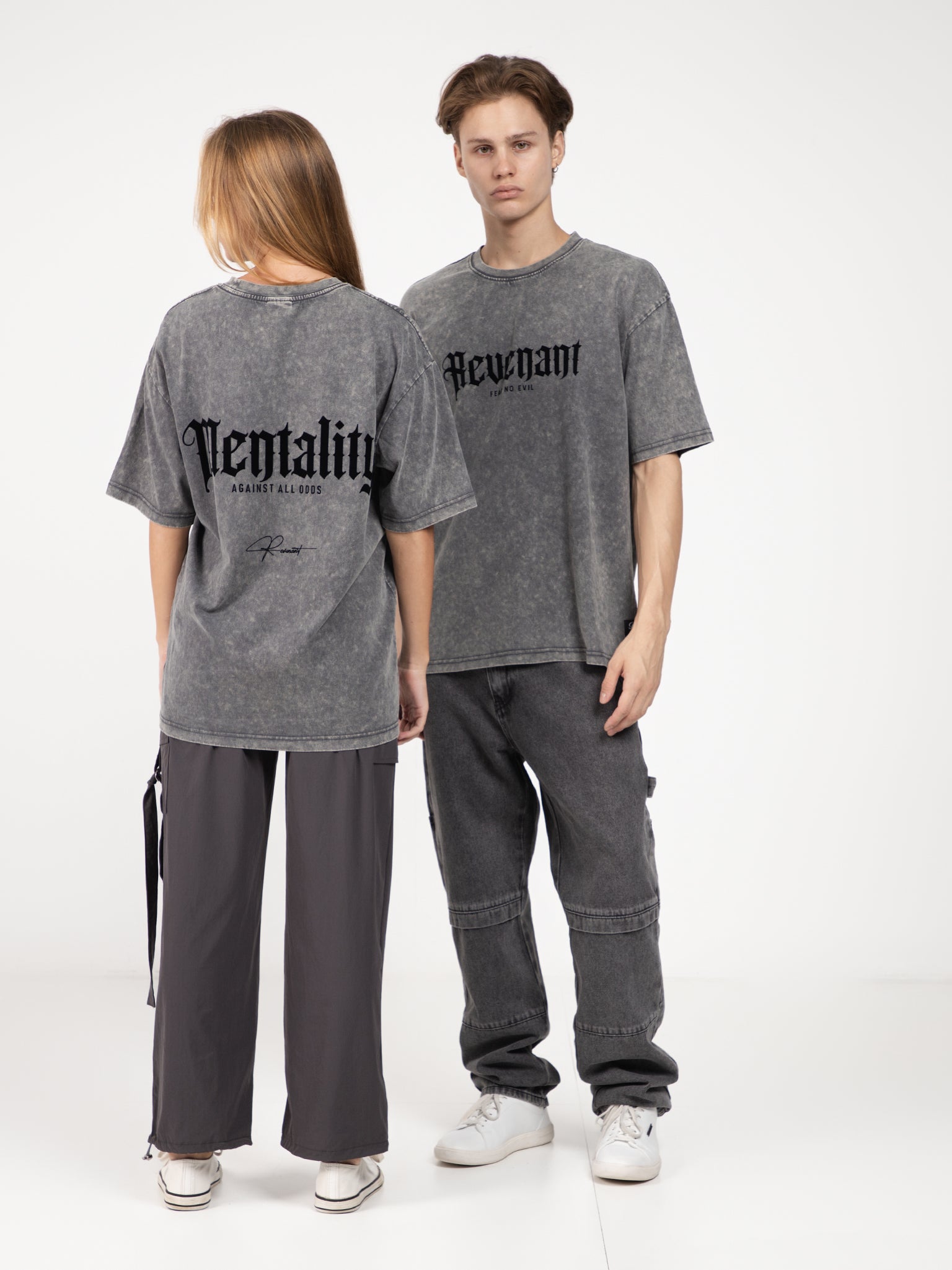 DEEDAT REVENANT Oversize Short Sleeve Tees - Gray