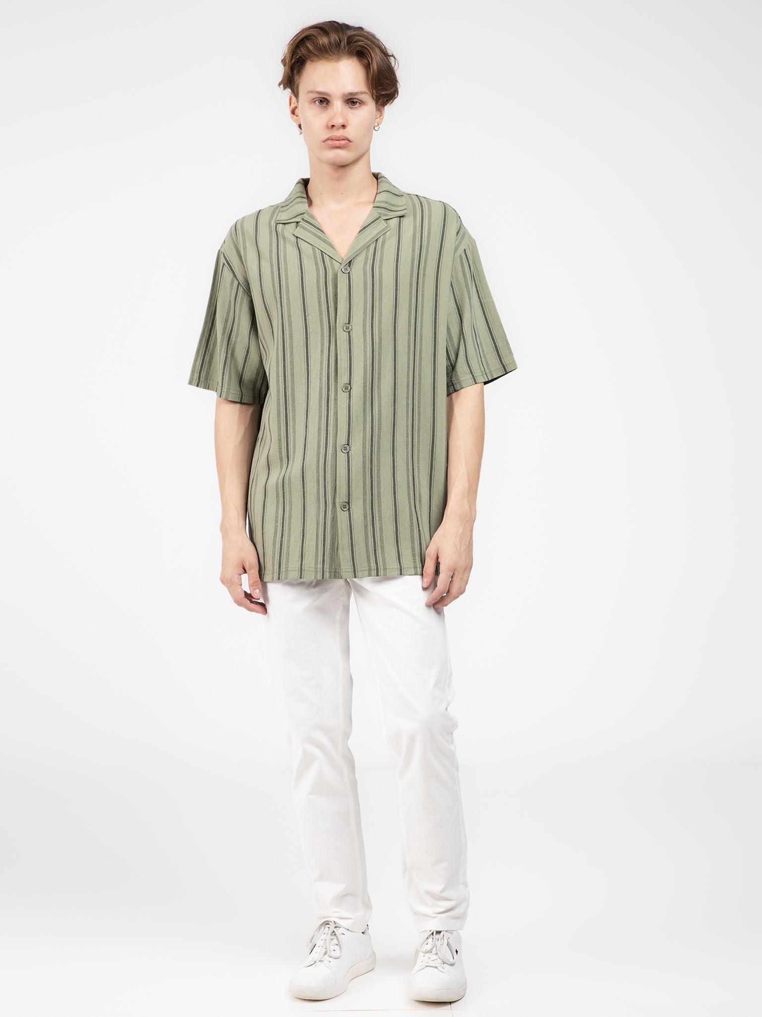 DEEDAT Regular Fit Casual Shirt - Green
