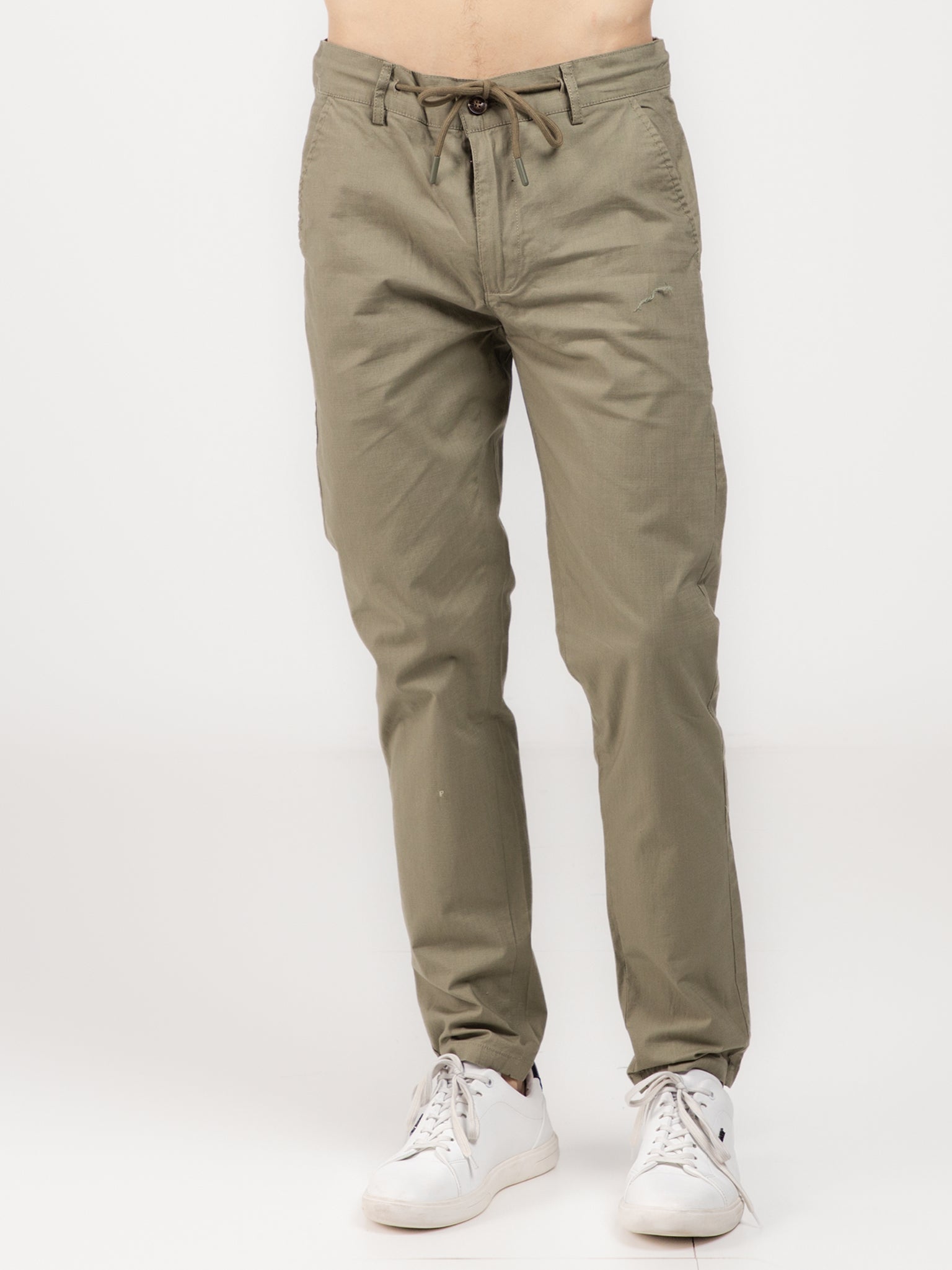 DEEDAT Slim Fit Casual Pant - Olive