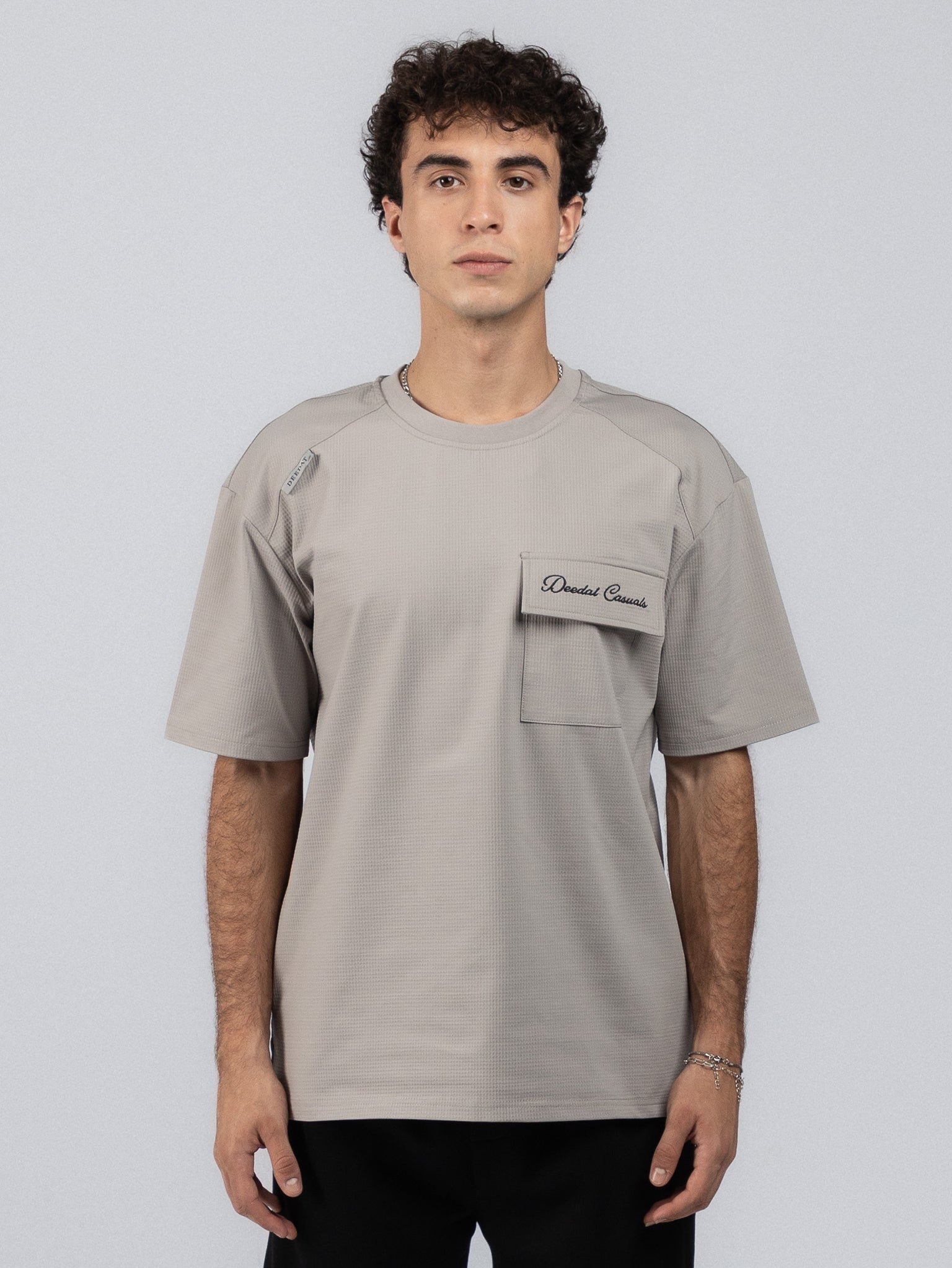 DEEDAT MNML WRLD Maverick Oversize Tees - Grey