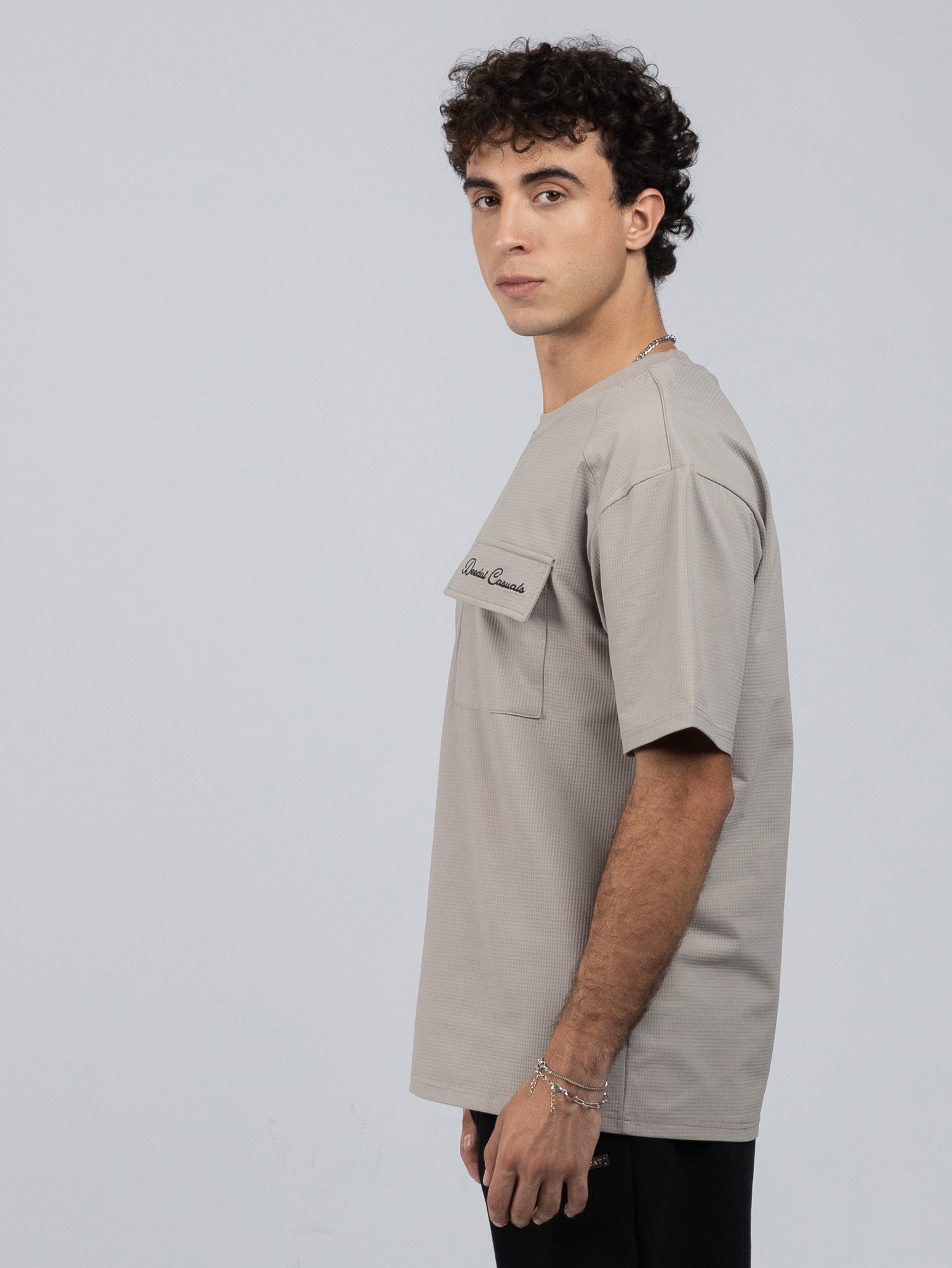 DEEDAT MNML WRLD Maverick Oversize Tees - Grey
