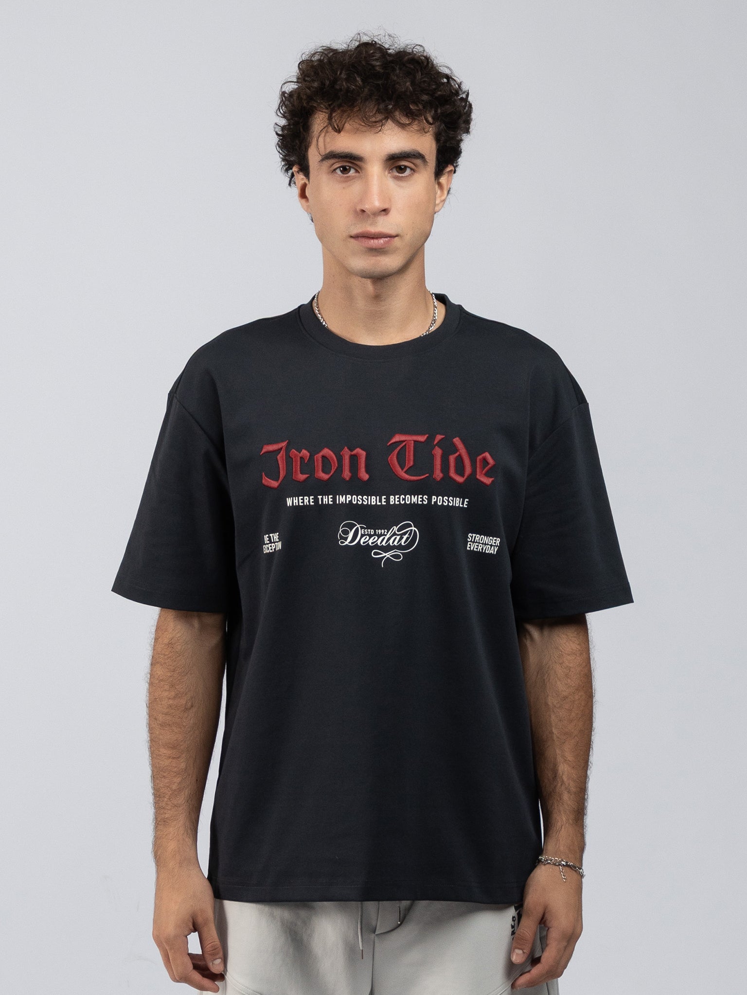 DEEDAT IRON TIDE Maverick Oversized Tees - Navy