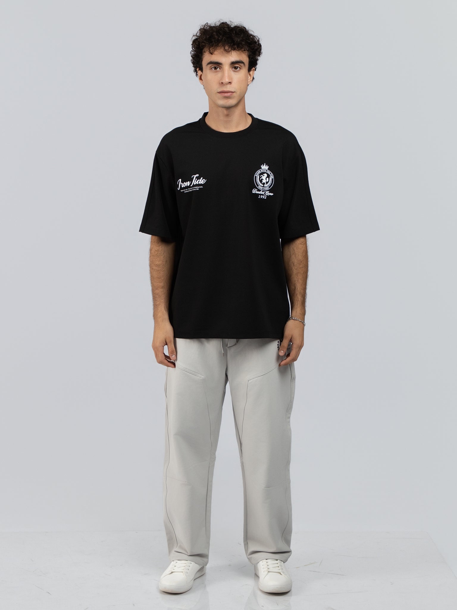 DEEDAT IRON TIDE Walker Oversized Tees - Black