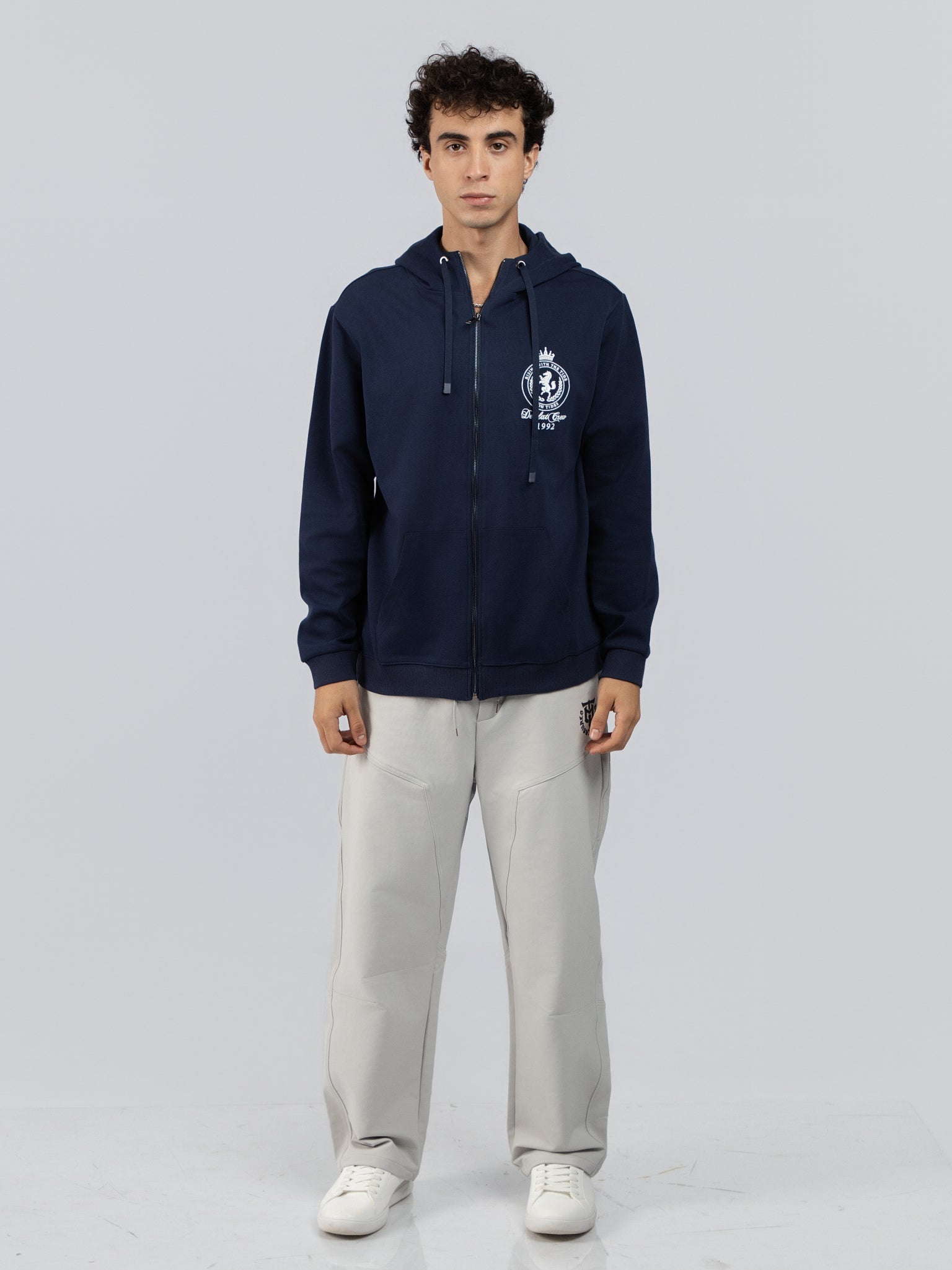 DEEDAT IRON TIDE Oversized Hoodie Jacket - Navy