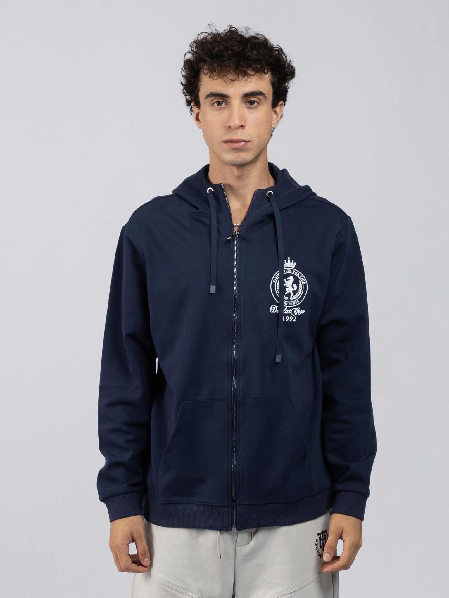 DEEDAT IRON TIDE Oversized Hoodie Jacket - Navy
