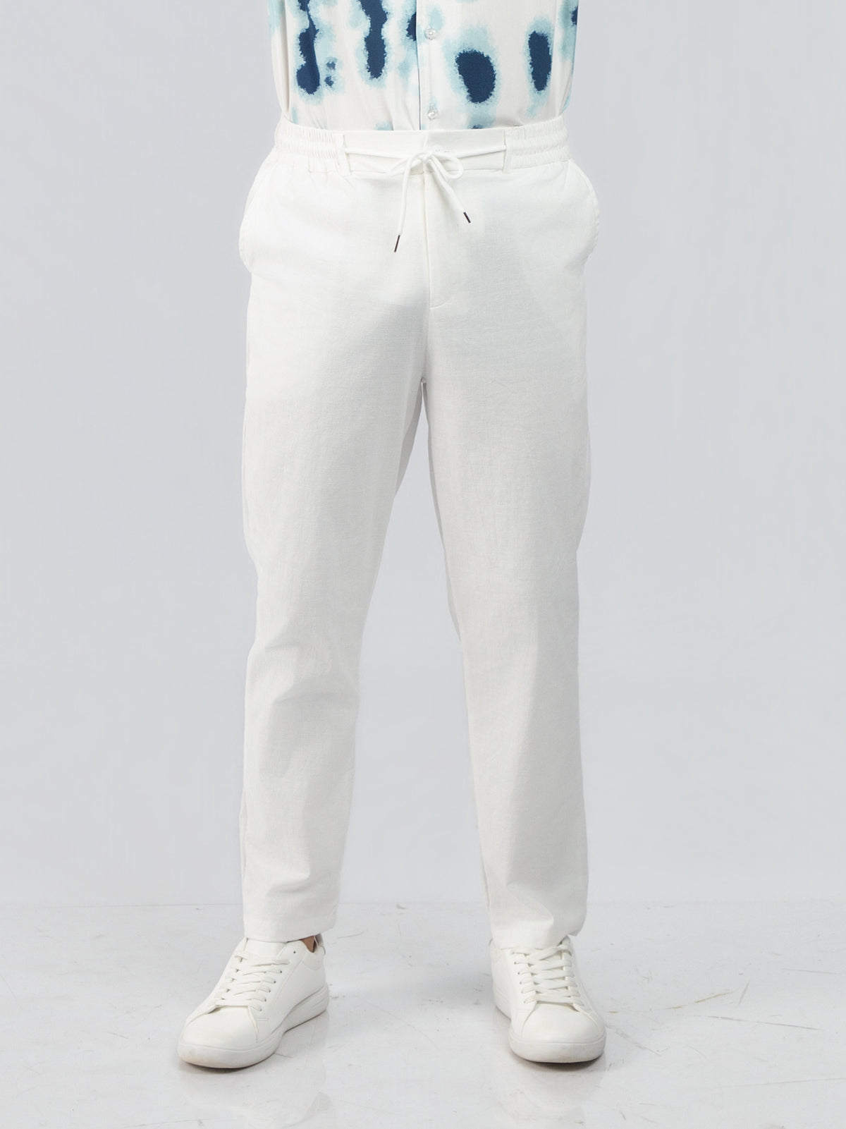 DEEDAT Regular Fit Casual Pant - Off White