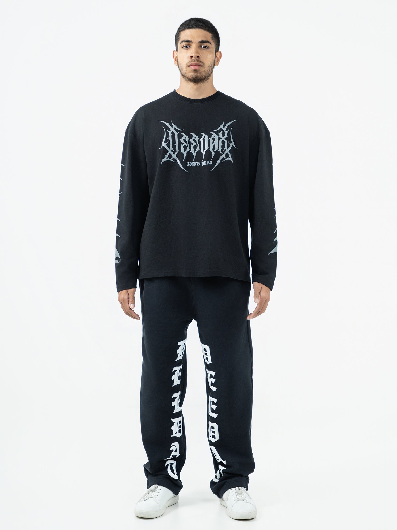 DEEDAT GOD'S PLAN Oversized Tees - Black