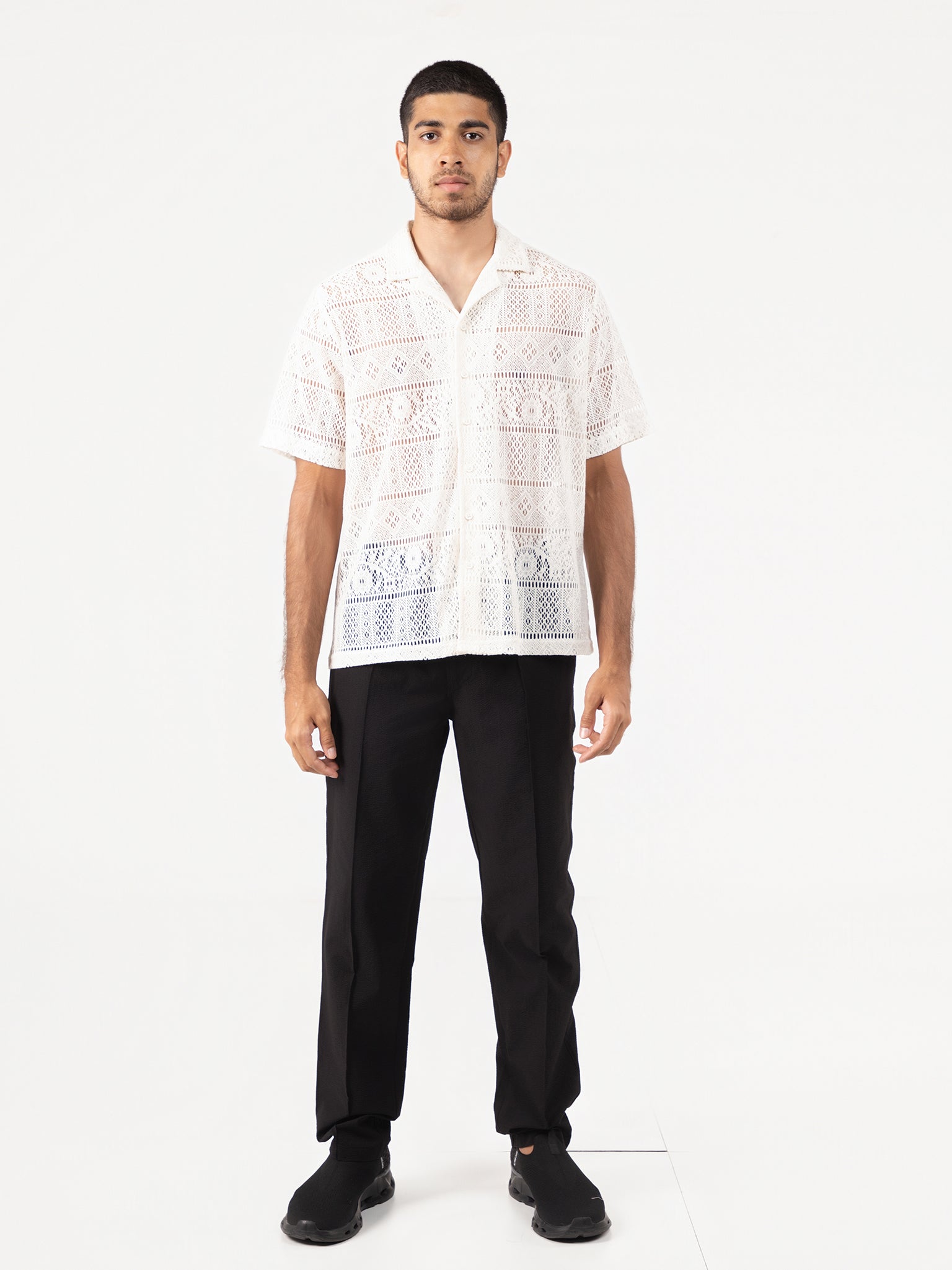 DEEDAT NATURE VERSE Men's Regular Fit Casual Shirt - Off White