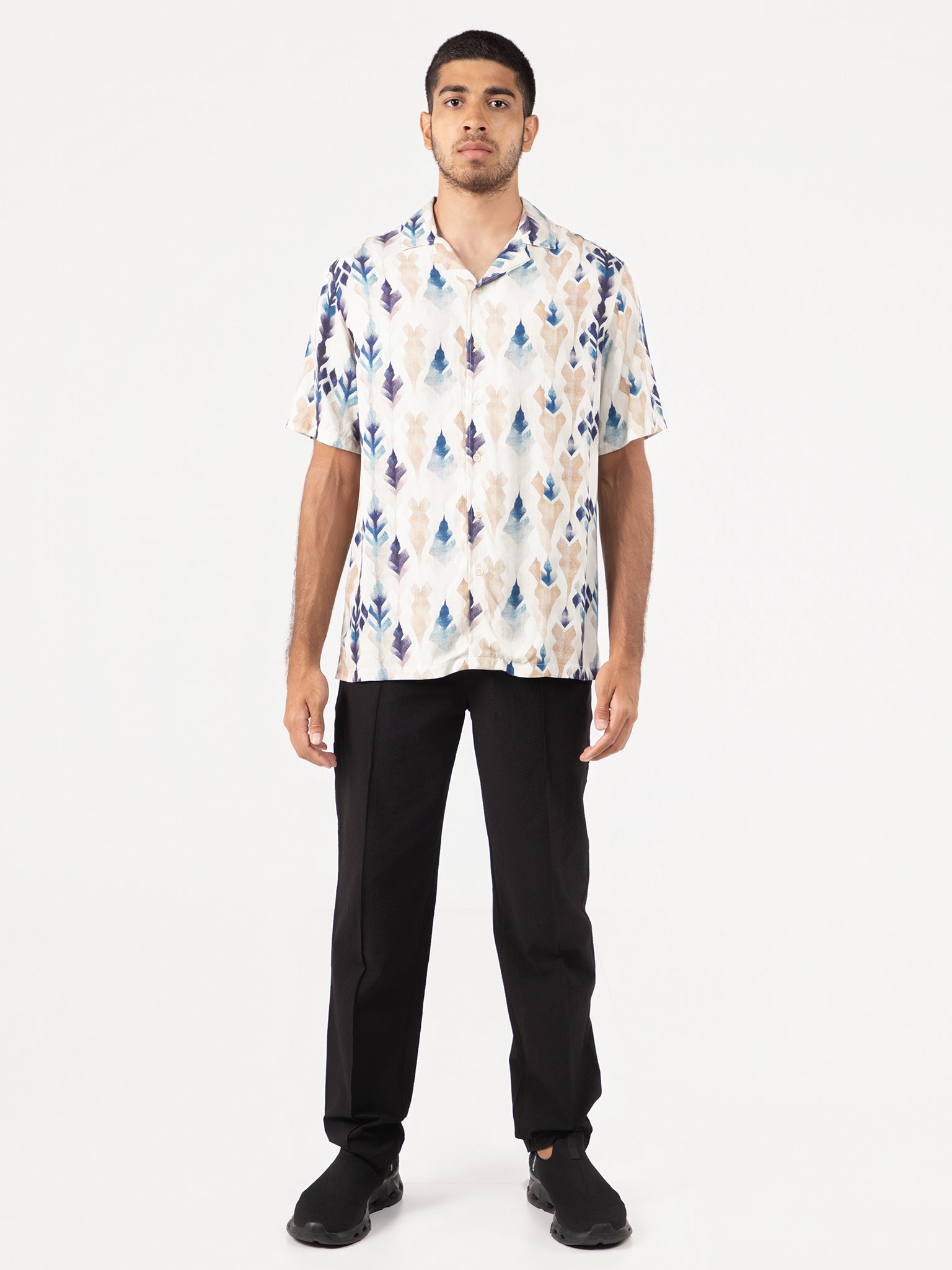 DEEDAT NATURE VERSE Men's Regular Fit Casual Shirt - White