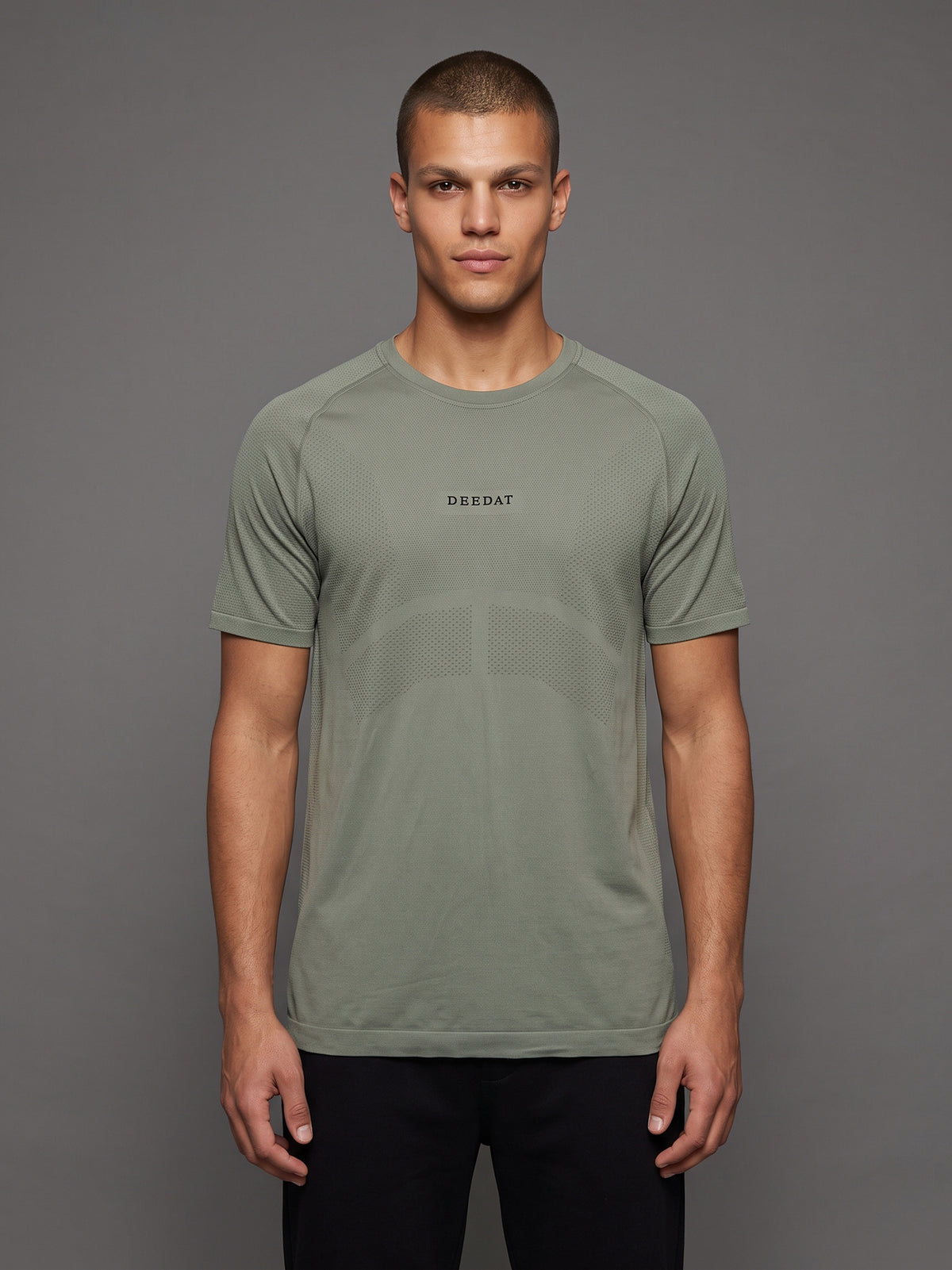 DEEDAT Performance Slim Fit Crew Neck Tees - Olive Green