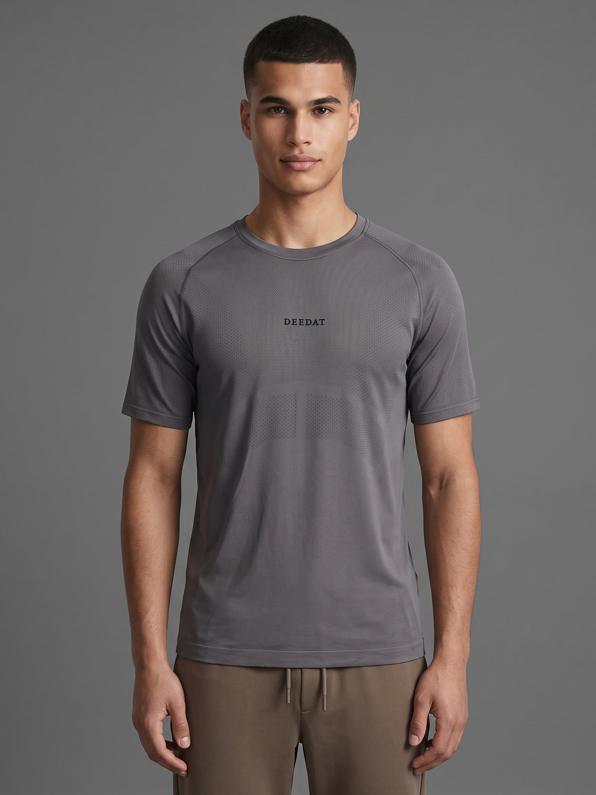 DEEDAT Performance Slim Fit Crew Neck Tees - Gray