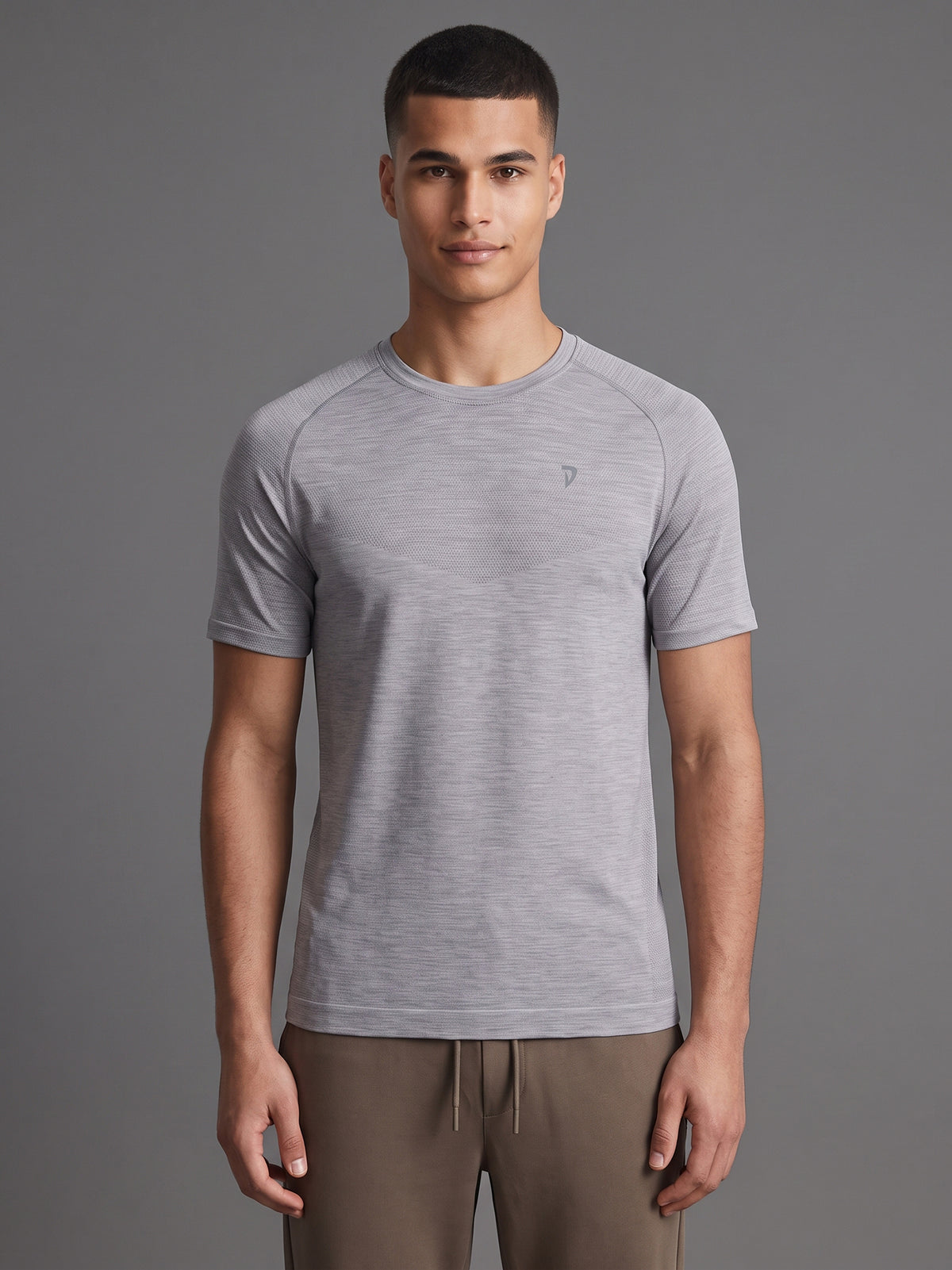 DEEDAT Performance Slim Fit Crew Neck Tees - Gray