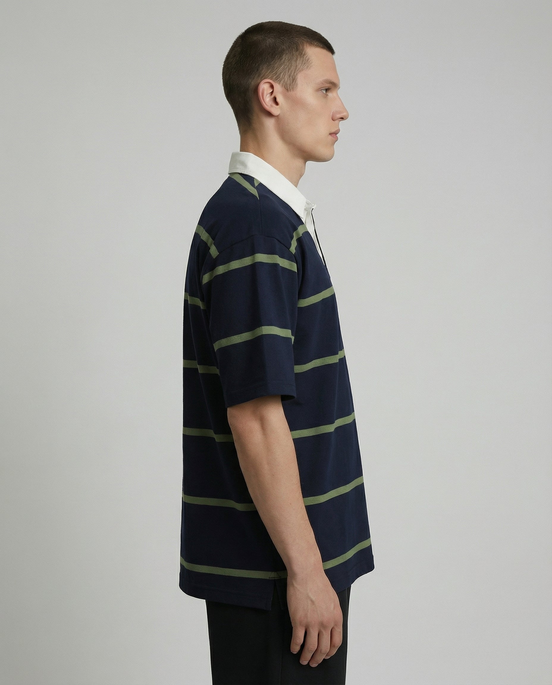 DEEDAT MAVERIC Oversized POLO Tees - Navy