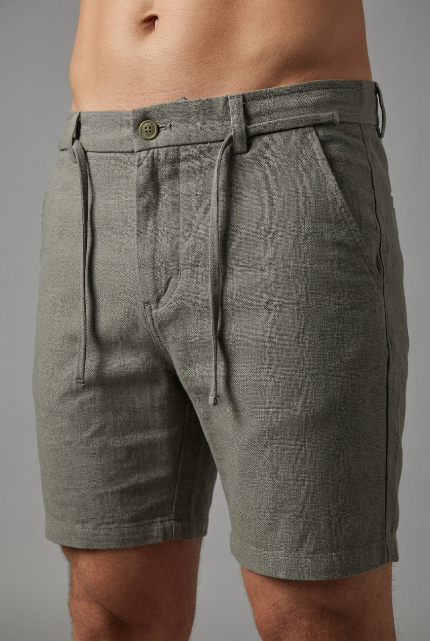 DEEDAT Standard Hem Slim Fit Short - Olive