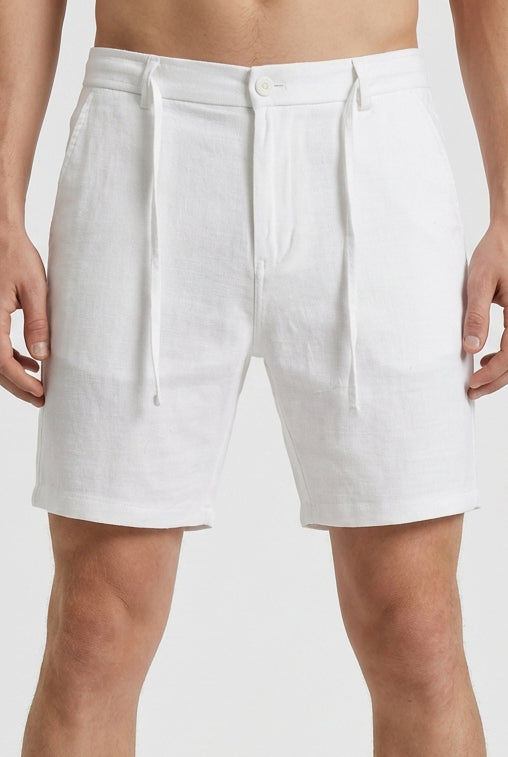 DEEDAT Standard Hem Slim Fit Short - White