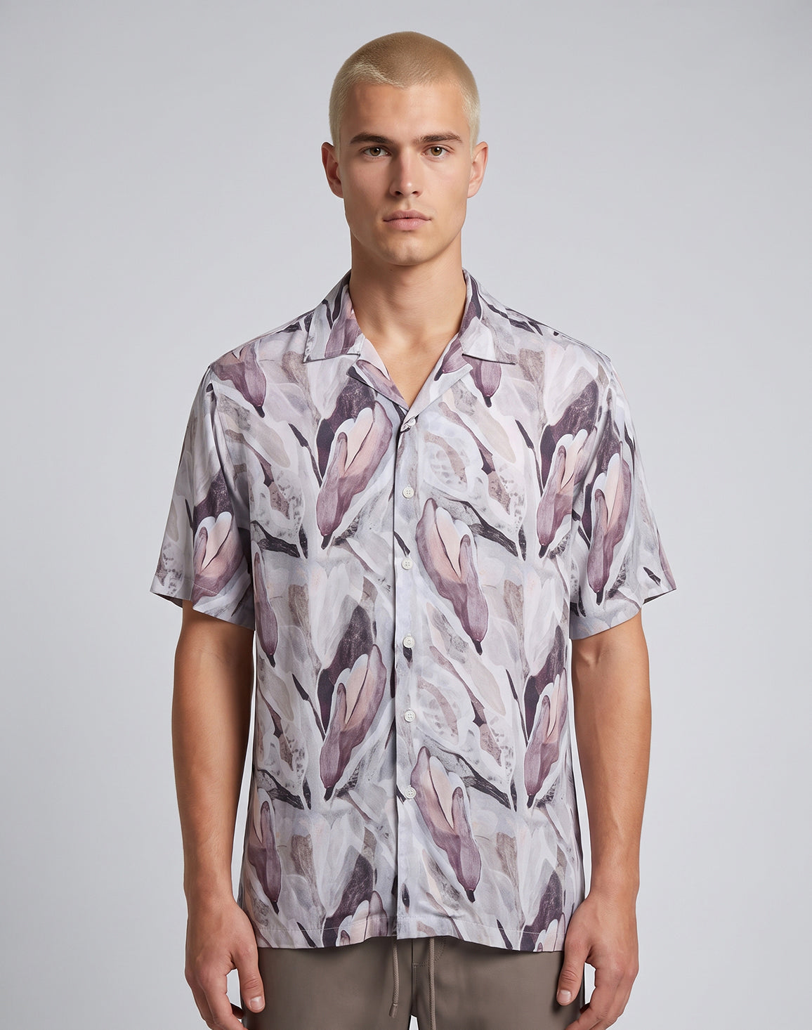 DEEDAT Cuban Collar Regular Fit Casual Shirt - White