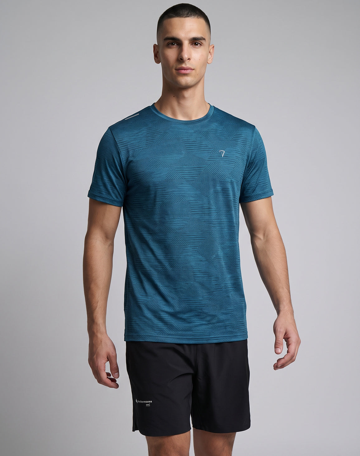 DEEDAT Performance Slim Fit Crew Neck Tees - Blue
