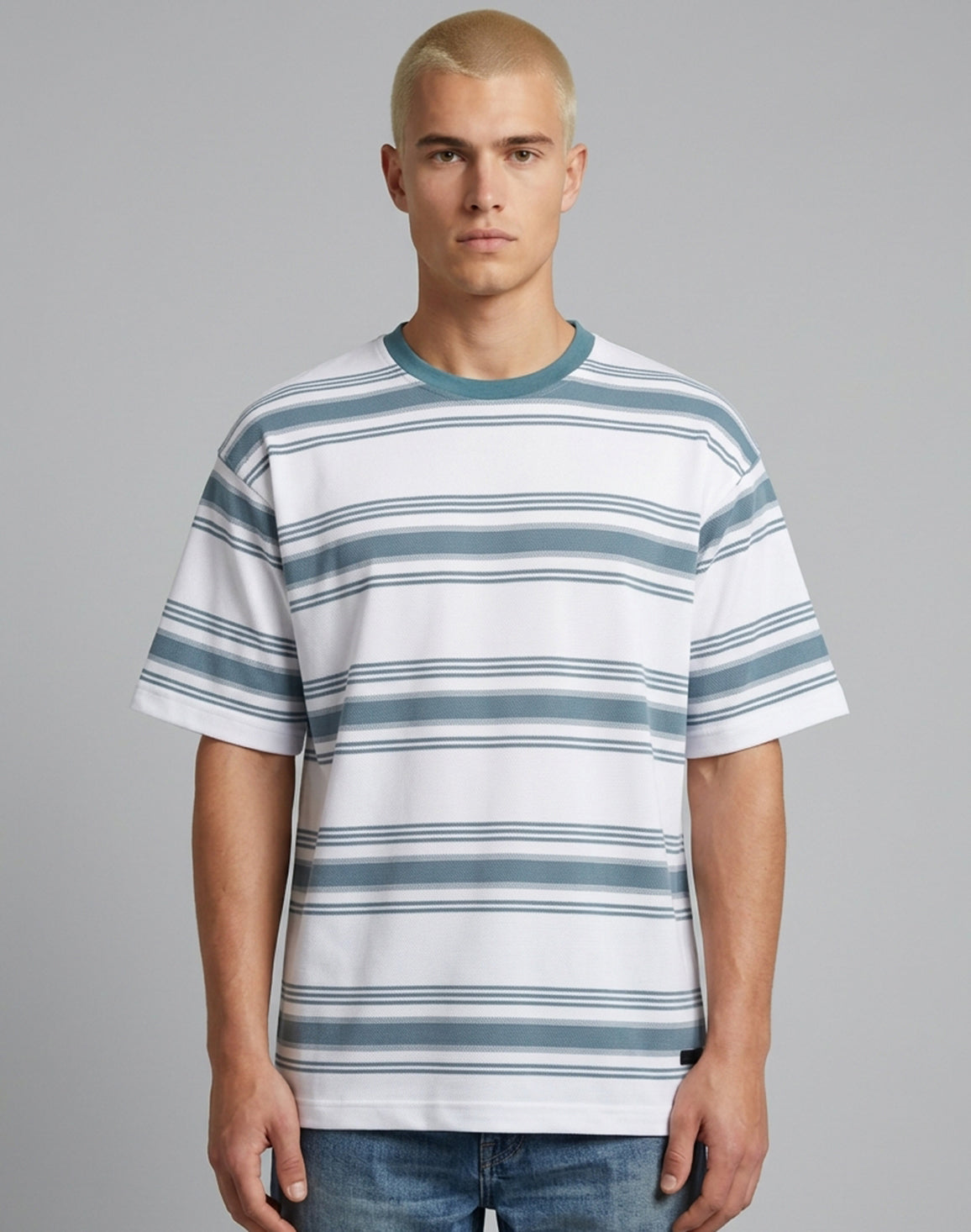 DEEDAT Maverick Oversized Stripe Tees - Blue
