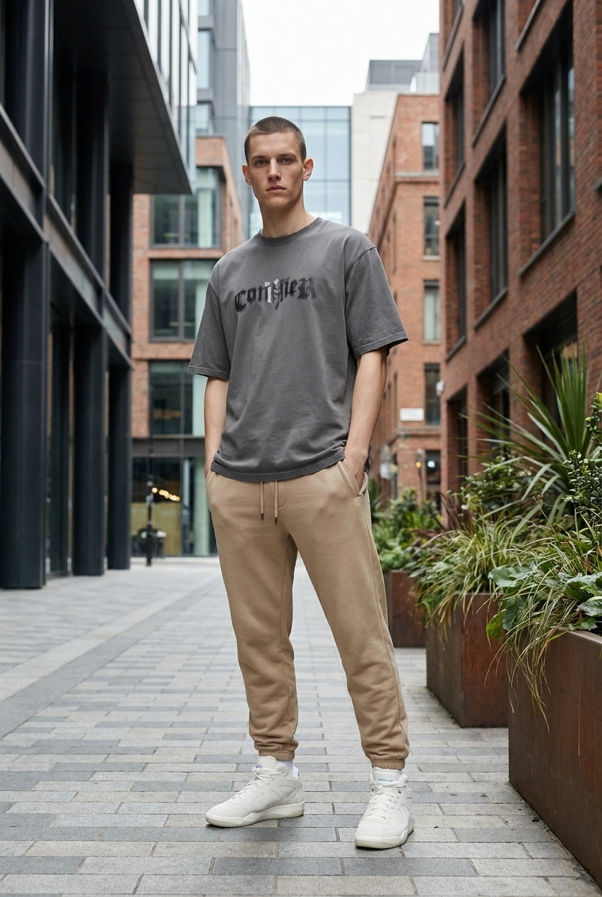 DEEDAT DEE.N.A Walker Oversized Tees - Gray