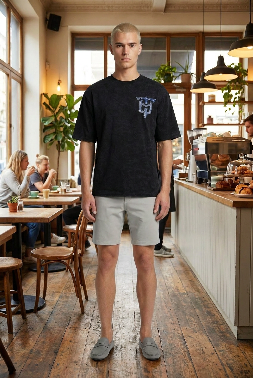 DEEDAT DEE.N.A Walker Oversized Tees - Black