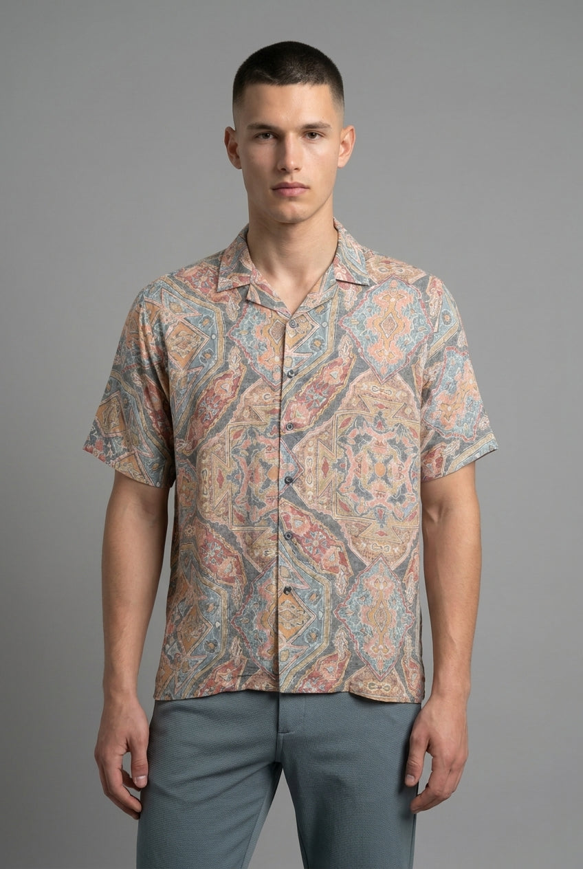DEEDAT Regular Fit Casual Shirt - Sand