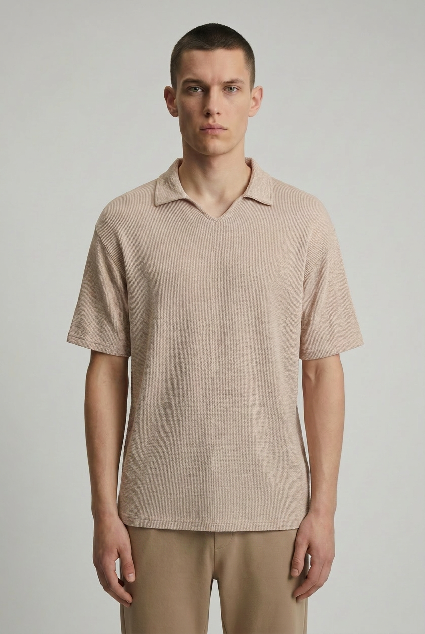 DEEDAT NATURE VERSE Regular Fit Tees - Beige