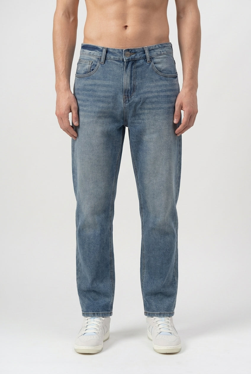 DEEDAT Loose Tapered Fit Jeans - Blue
