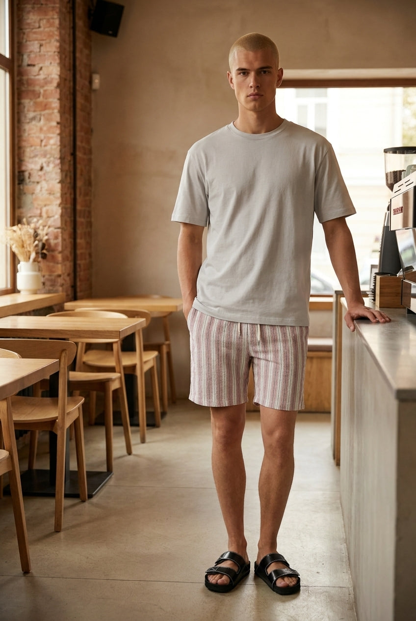 DEEDAT NATURE VERSE Regular Fit Short - Beige Pink