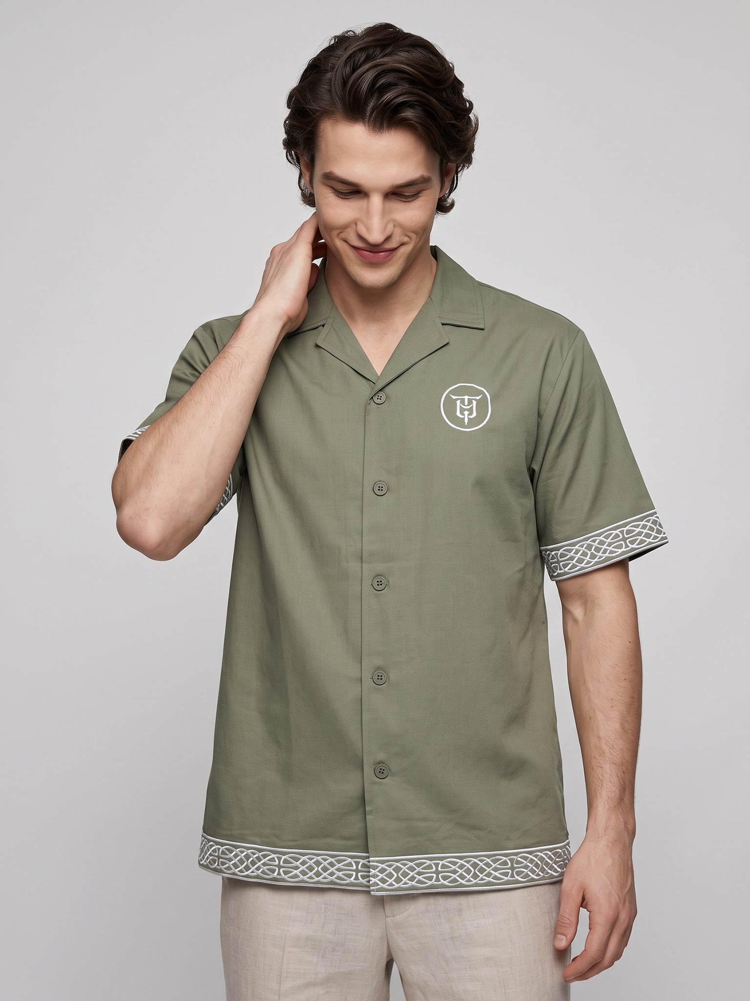 DEEDAT Regular Fit Casual Shirt - Green