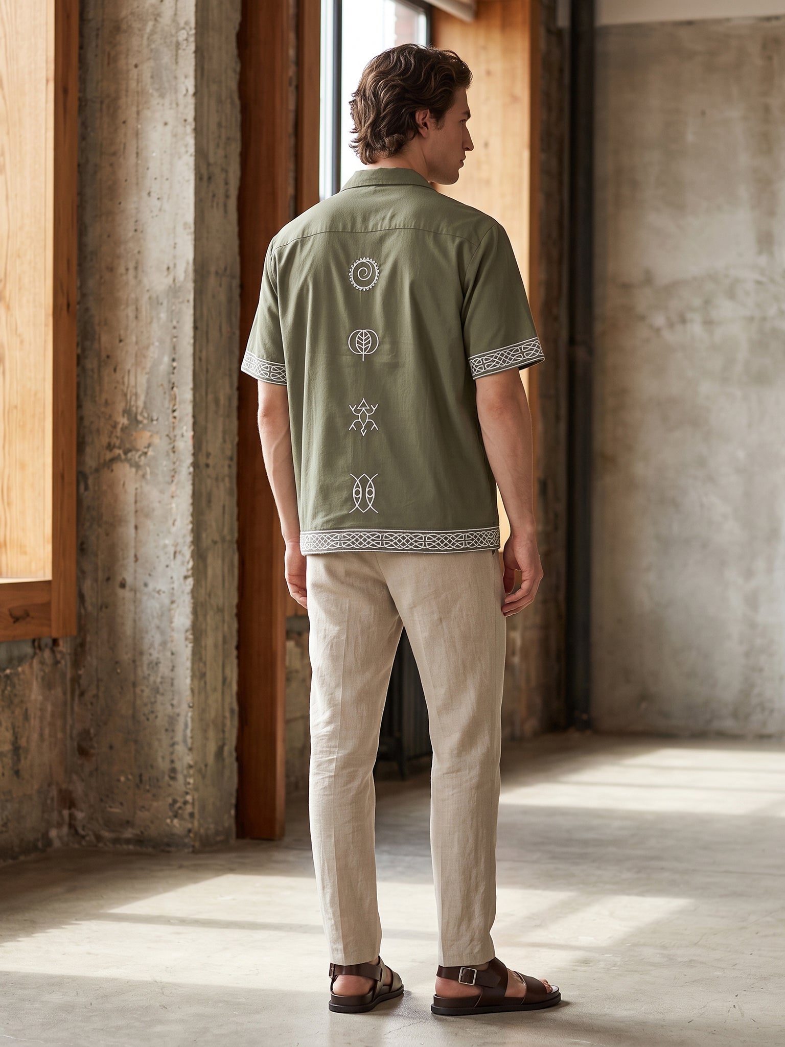 DEEDAT Regular Fit Casual Shirt - Green