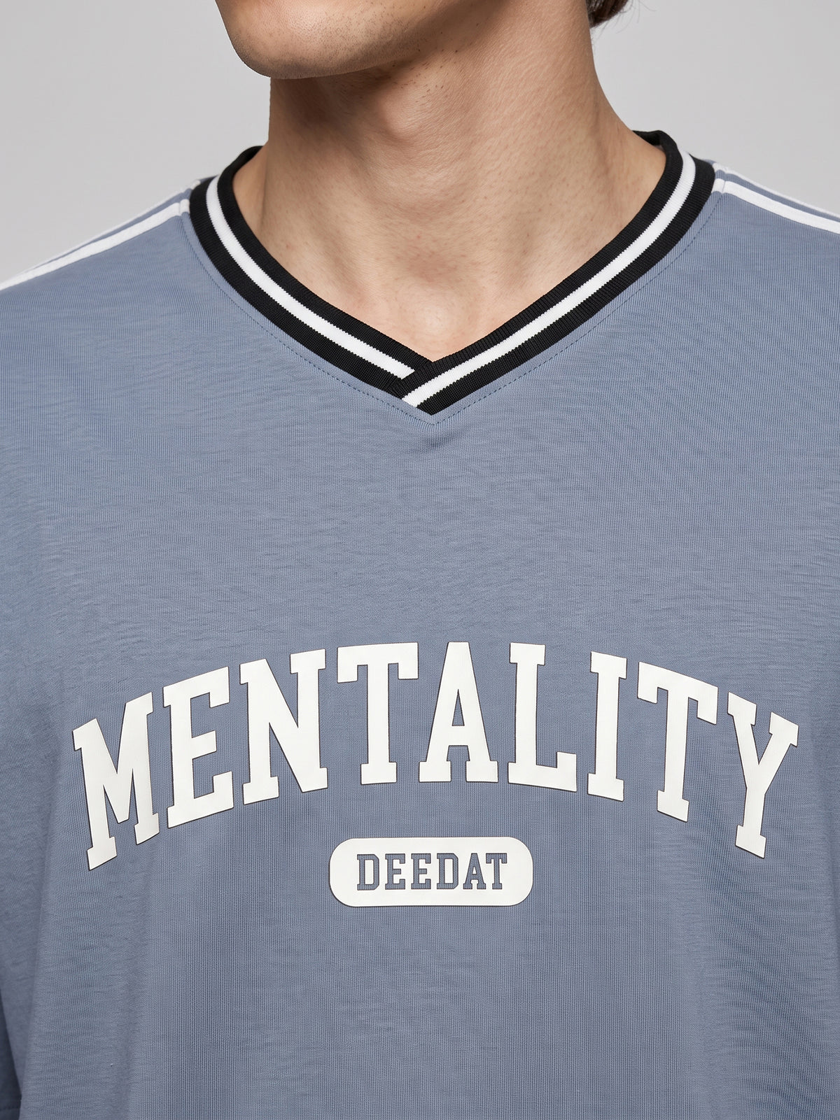DEEDAT MNML WRLD Walker Oversized Tees - Steel Blue