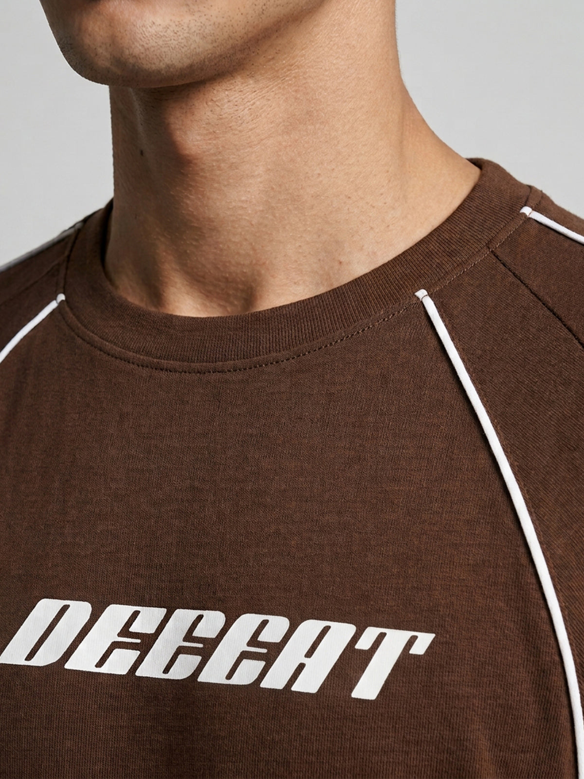 DEEDAT MNML WRLD Walker Oversized Tees - Brown
