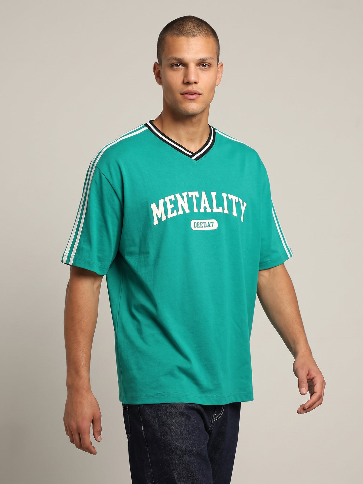 DEEDAT MNML WRLD Walker Oversized Tees - Green