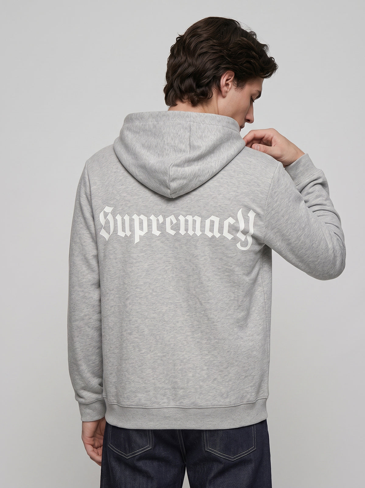 DEEDAT MNMLWRLD Oversized Hoodie - Light Grey