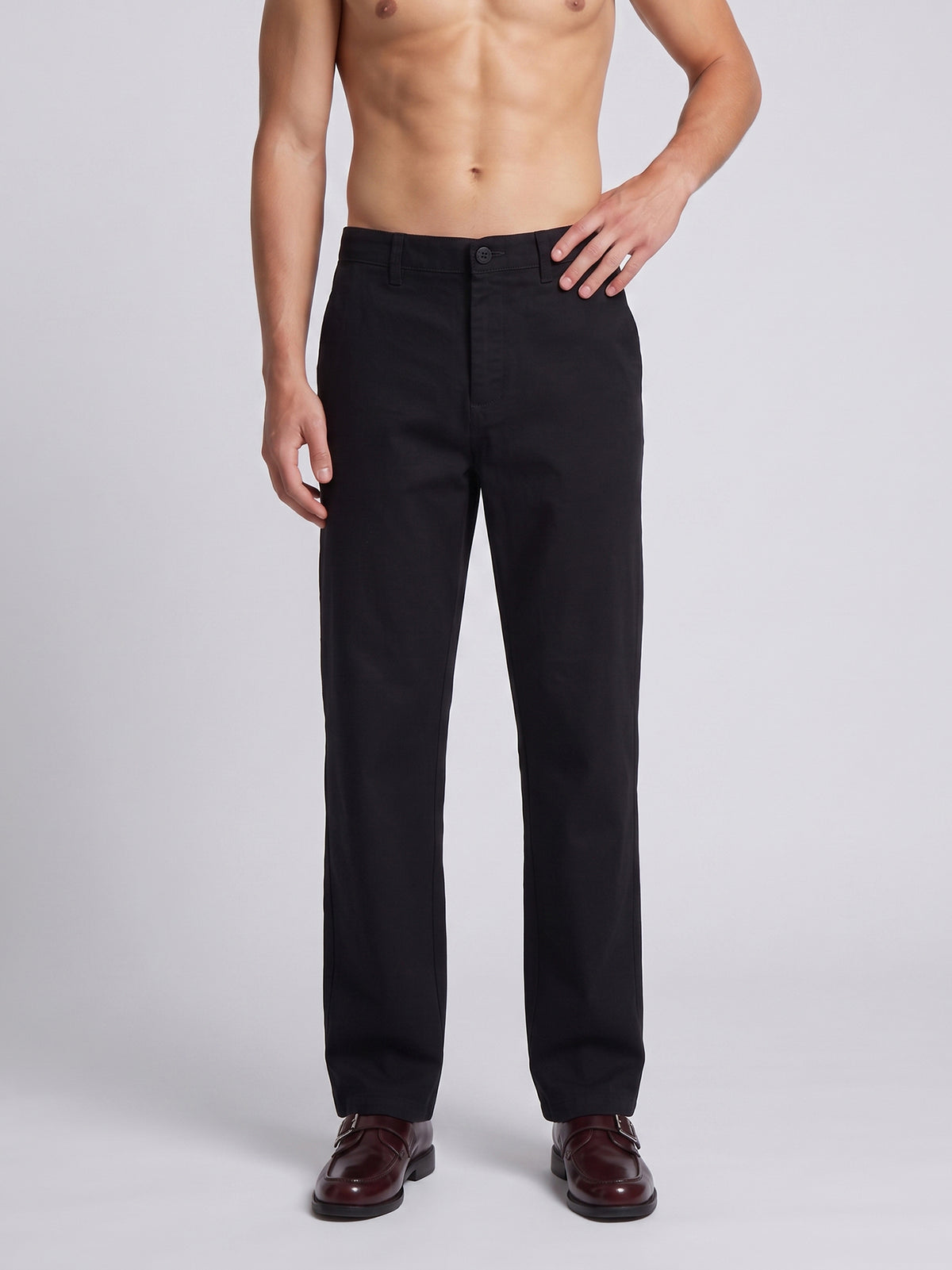 DEEDAT Regular Fit Casual Pant - Black