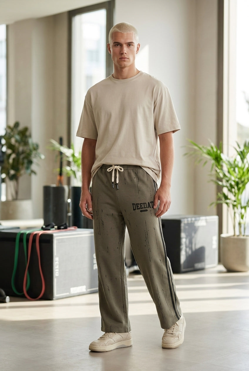 DEEDAT Oversized Standard Hem Bottom -Olive