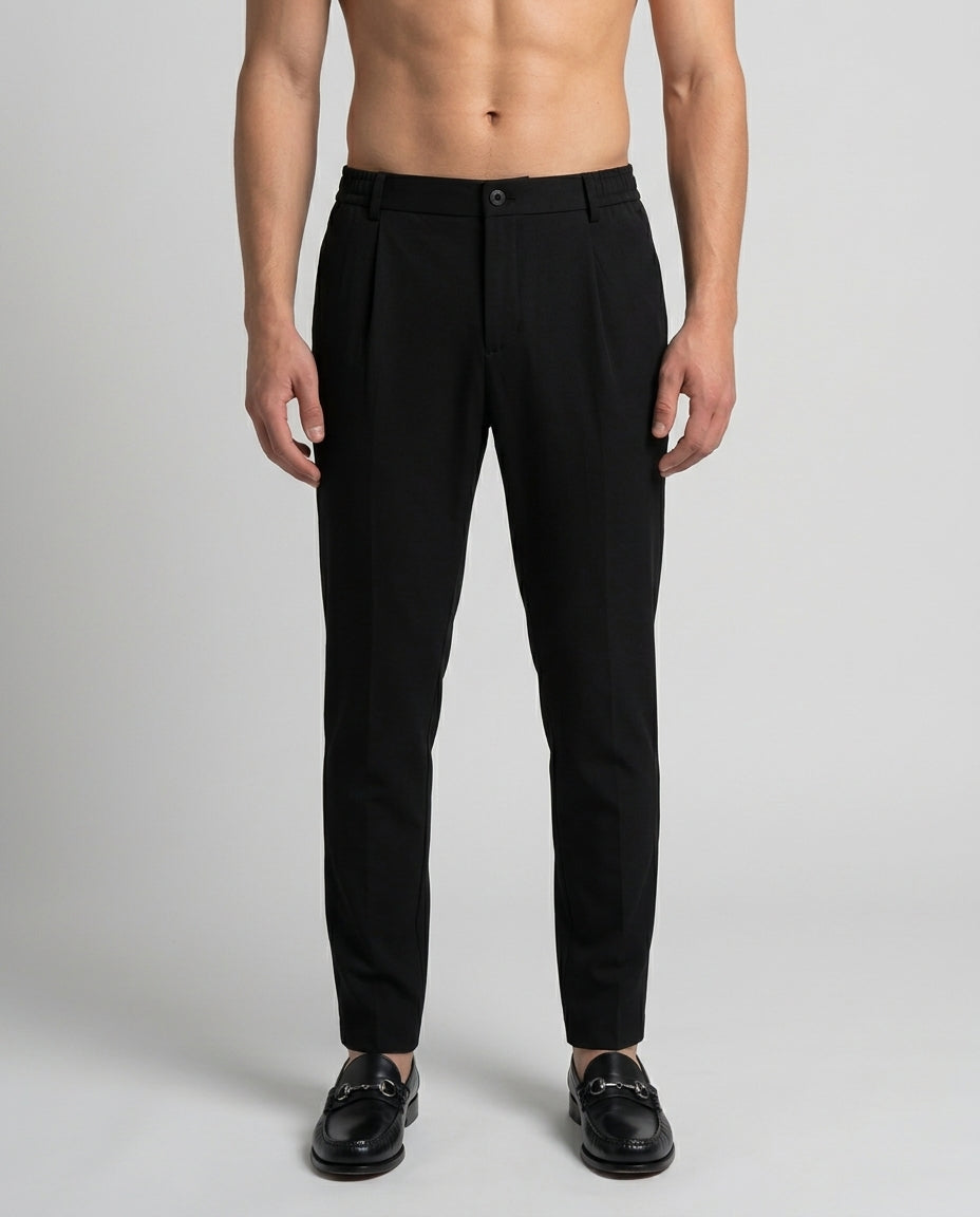 DEEDAT Regular Fit Casual Pant - Black