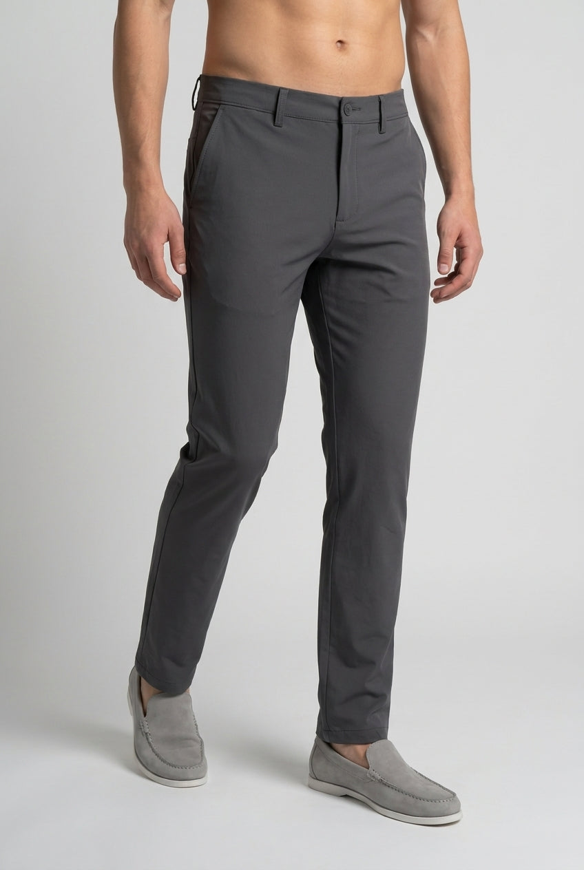 DEEDAT Tapered Fit Casual Pant - Dark Gray