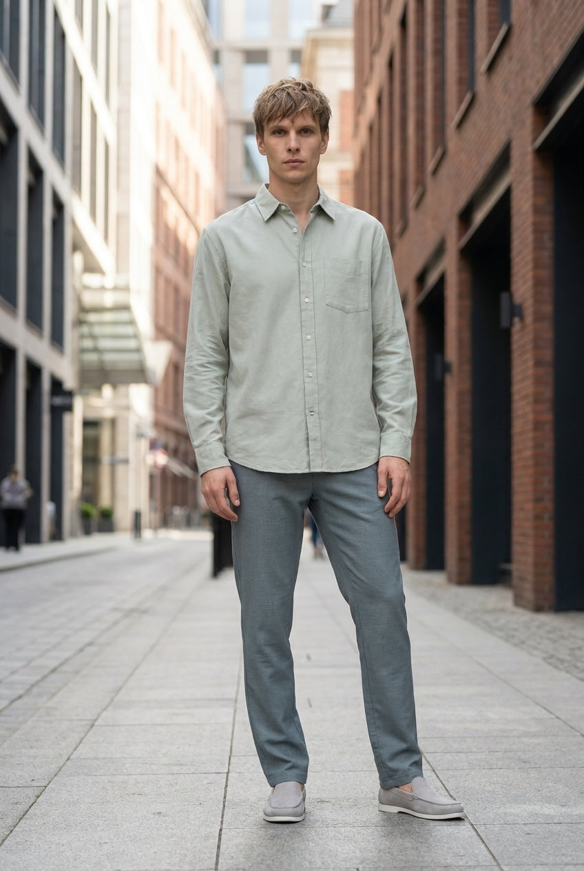 DEEDAT Regular Fit Casual Pant - Dark Gray
