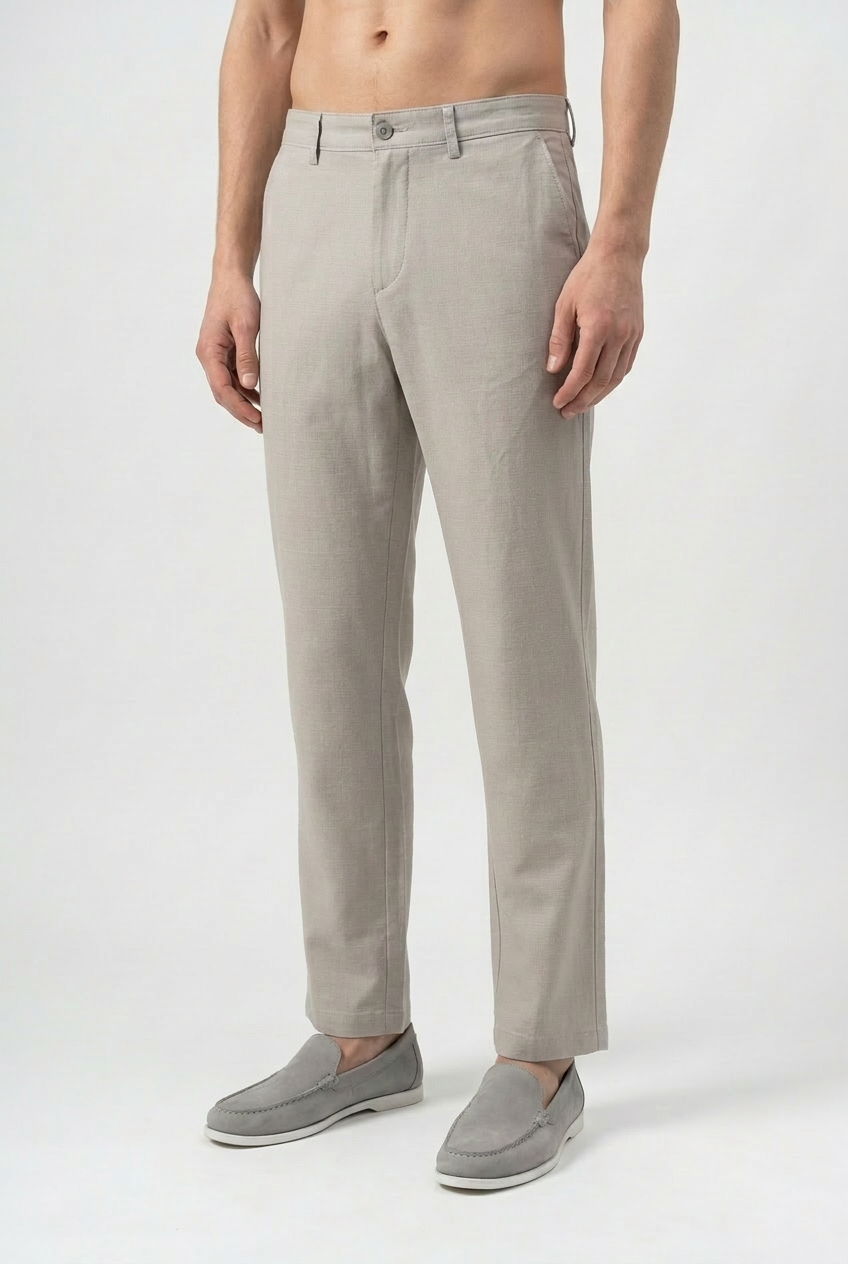 DEEDAT Regular Fit Casual Pant - Light Brown