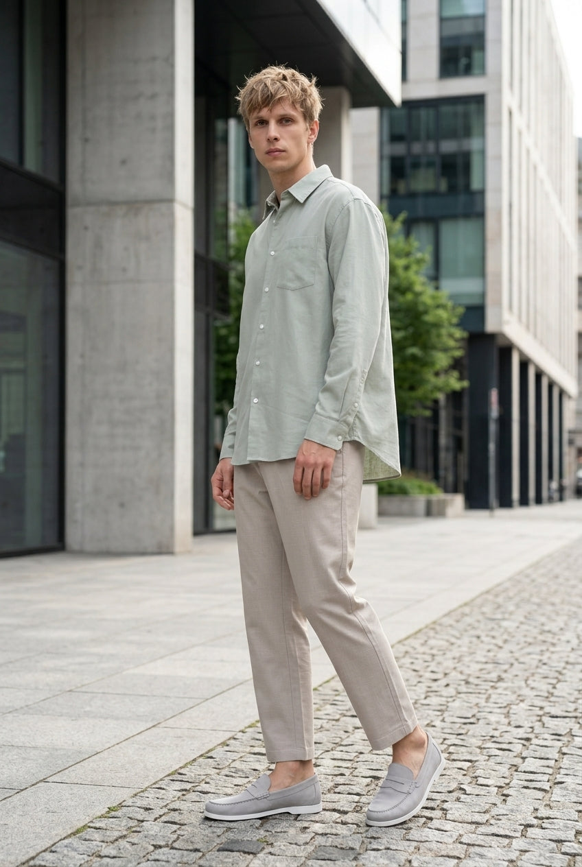 DEEDAT Regular Fit Casual Pant - Light Brown