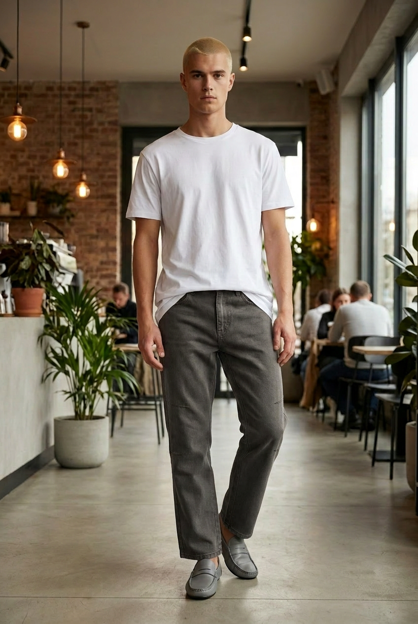 DEEDAT Loose Straight Casual Pant - Green