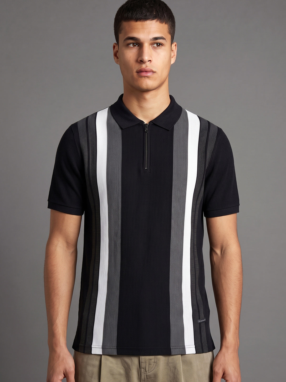 DEEDAT Slim Fit Polo Tees - Black