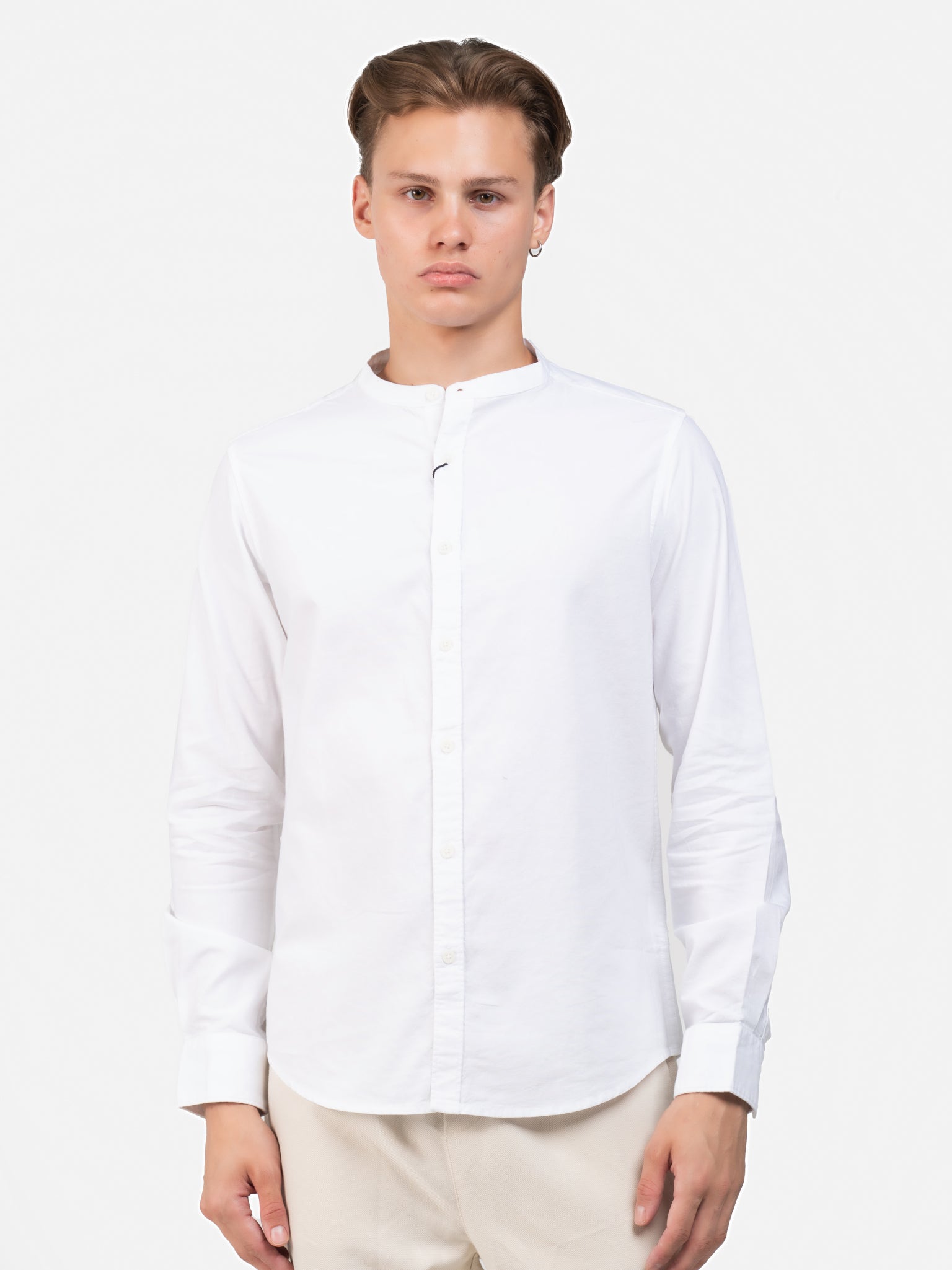 DEEDAT Slim Fit Long Sleeve Shirt - White