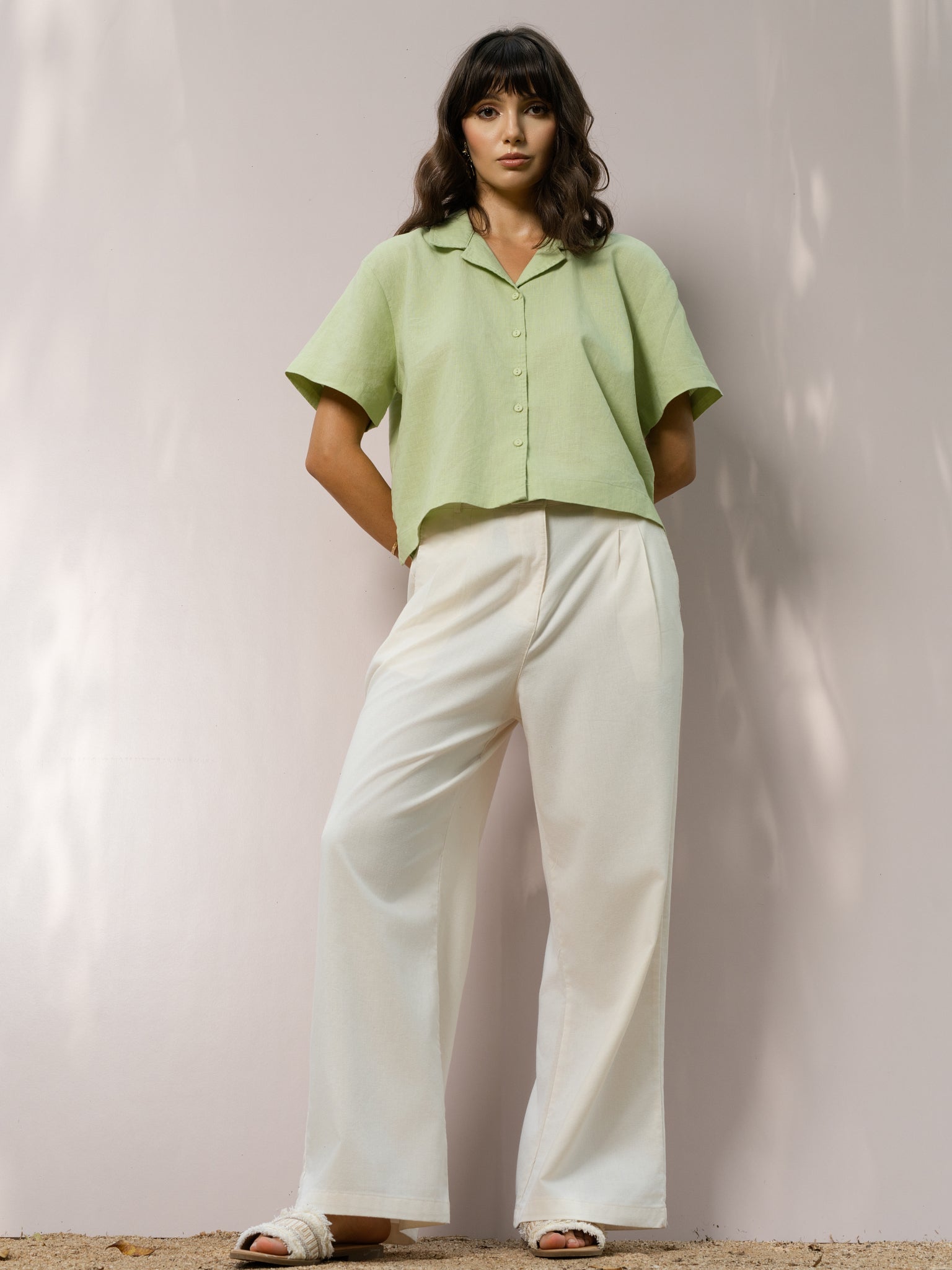 DEEDAT PORTOFINO Oversize Casual Blouse - Green