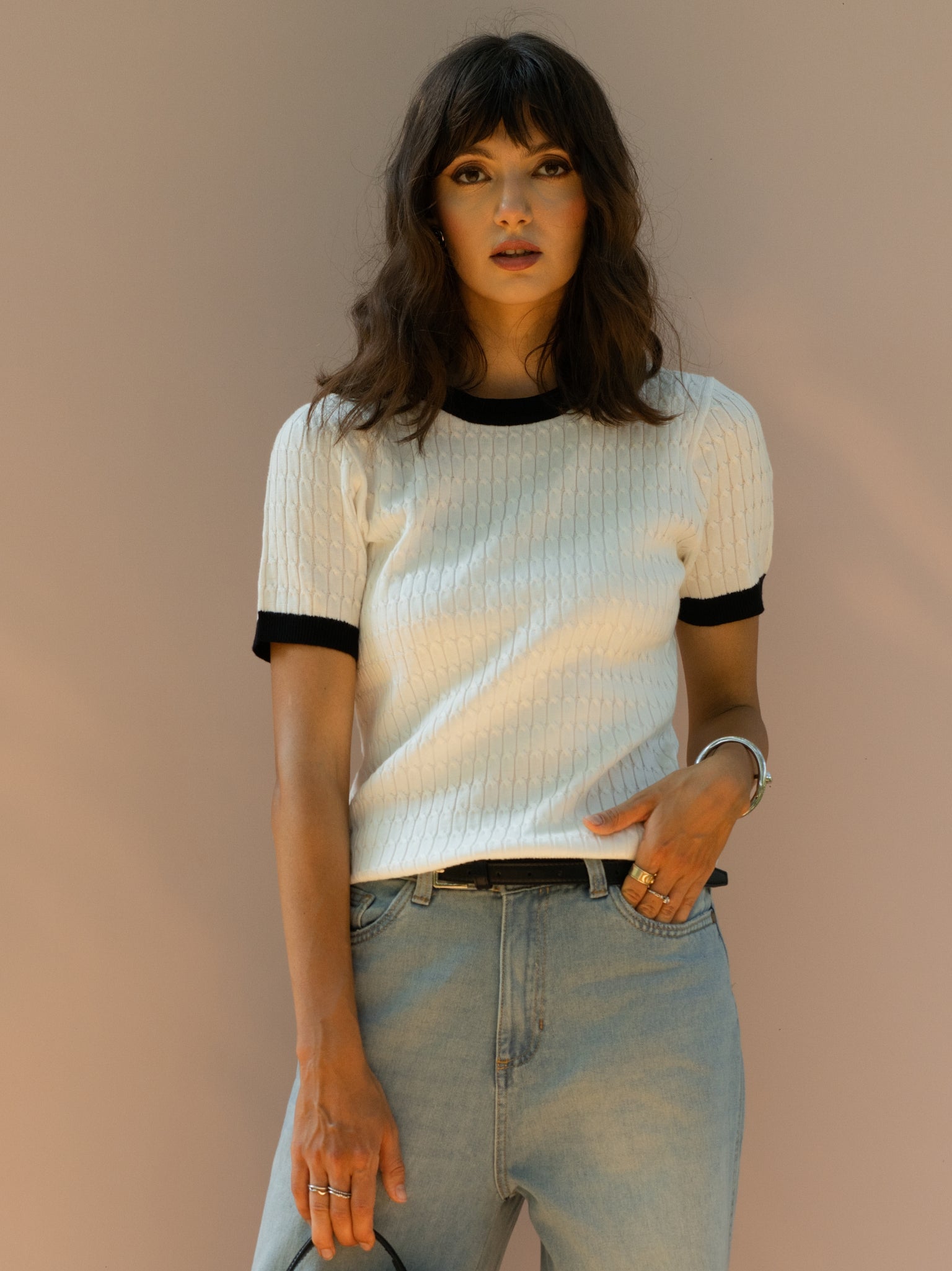DEEDAT PORTOFINO Women's Crew Neck Tees – White