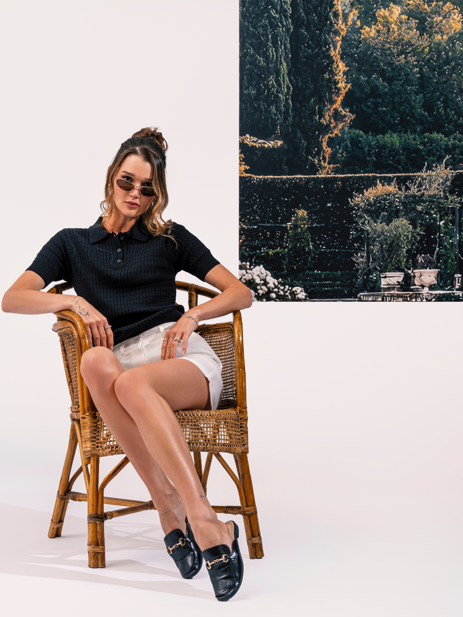 DEEDAT PORTOFINO Women's Slim Fit Polo Shirt – Black