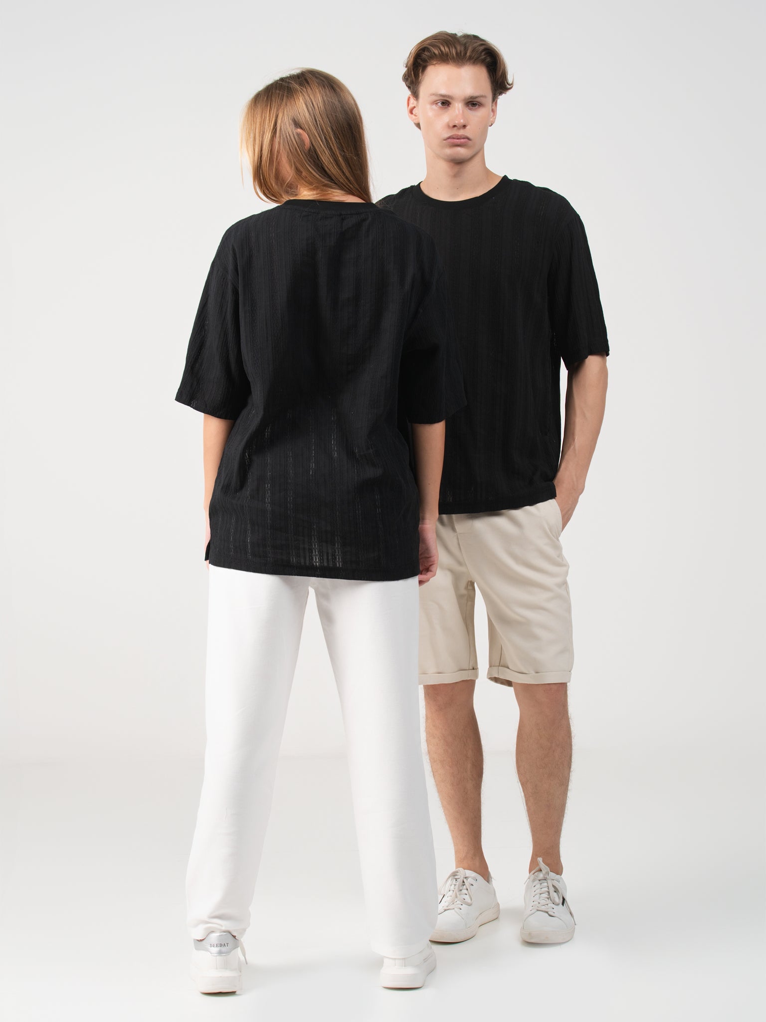 DEEDAT NATURE VERSE Crew Neck Tee Shirt - Black